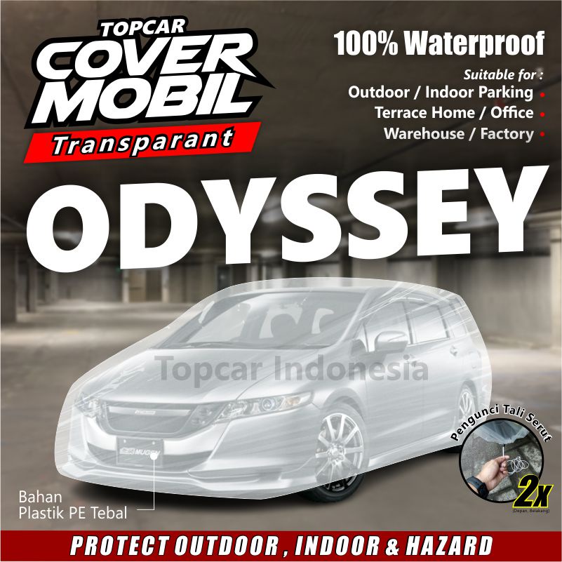 Cover Mobil Transparan Honda Odyssey Plastik Tebal Plastik Waterproof Outdoor Indoor Part Mobil Aksesoris Exterior Selimut Pelindung Anti Air Debu Kotoran Hewan Teras Gudang Rumah