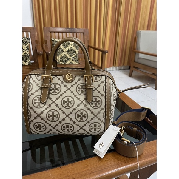 Prelove Tory Burch T Monogram Jacquard Barrel Bag