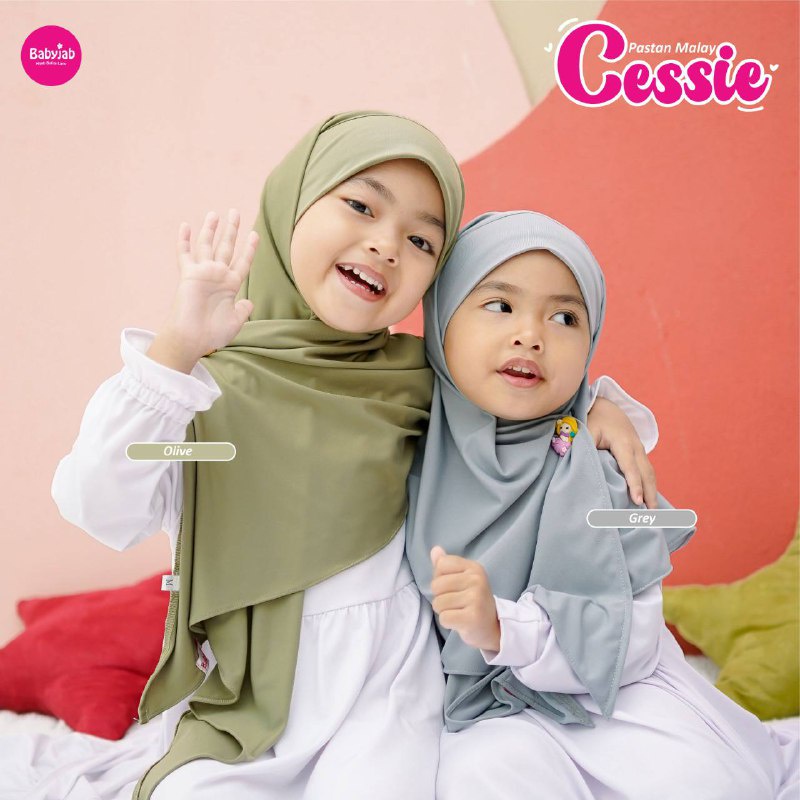 Babyjab Pastan Malay Cessie Hijab Anak Lucu Perempuan - Baby Jab Jilbab Bayi Cewek Usia 1 2 3 4 5 6 7 Tahun