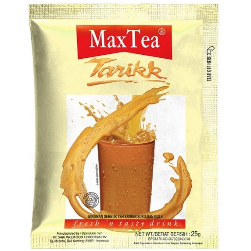 

minuman sachet max tea tarikk 25 gr (1 pcs)