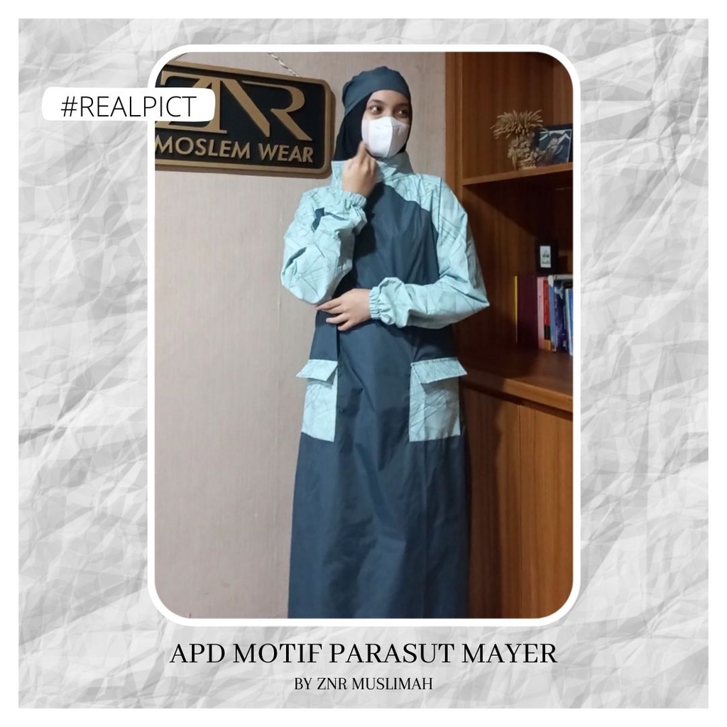 APD Parasut Baju Jaga Gown Motif Parasut APD Gown Medis Gown Medis Waterproof Gown APD Motif