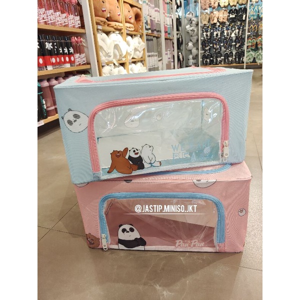 MINISO 🆕 Storage Box We Bare Bears 5.0 22L (sz.39x29x20cm)