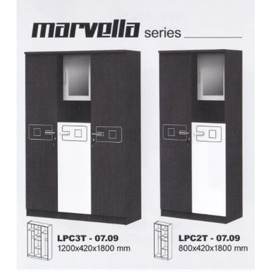 Lemari Pakaian - Lemari Baju kaca - Lemari Pakaian MARVELLA - Medan