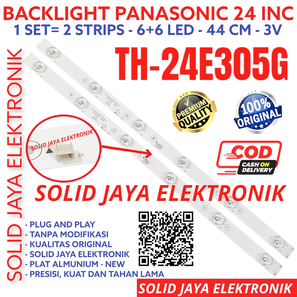 BACKLIGHT TV LED PANASONIC 24 INC TH 24E305 24E305G TH24E305 TH24E305G TH-24E305 TH-24E305G LAMPU BL 24E 6K 3V 6 KANCING 6LED PANASONIK 24INCH 24IN IN INCH IN