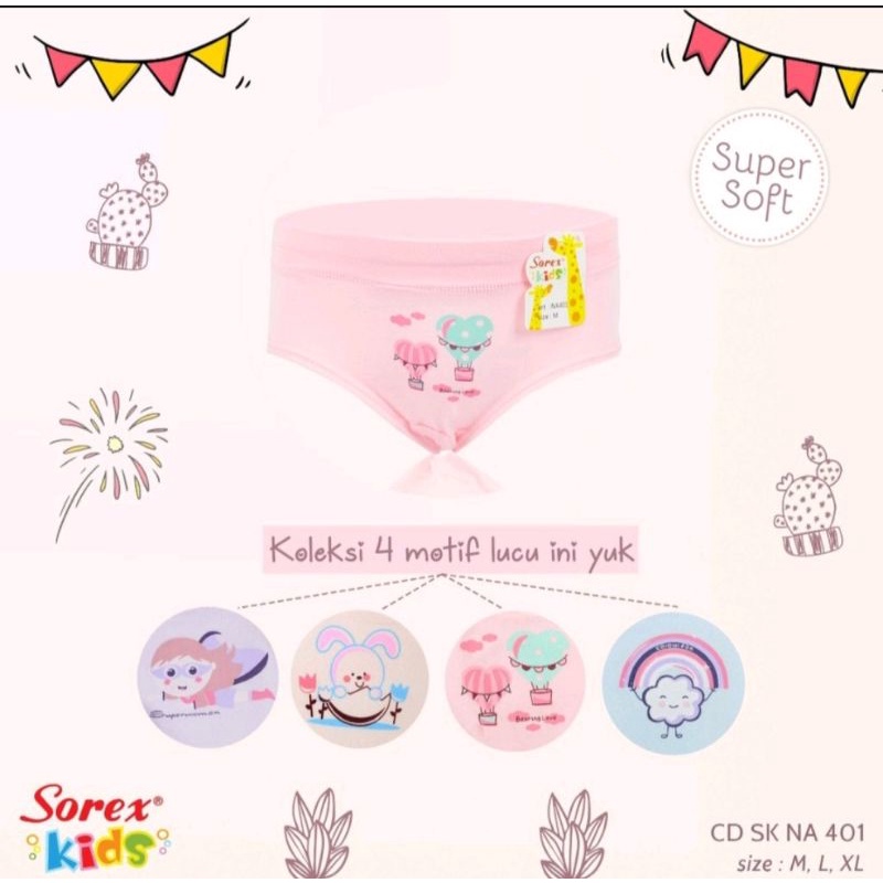 CELANA DALAM ANAK PEREMPUAN SOREX NA401-1/402