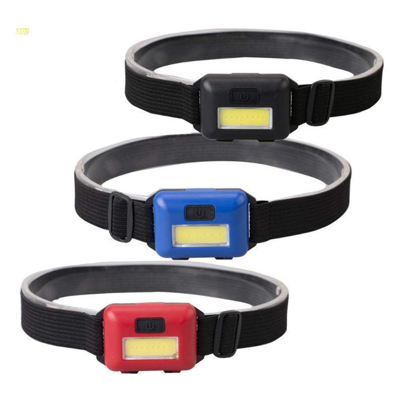 Sun Senter Kepala Led 3 Mode Super Terang Tenaga 3 Baterai AAA Untuk Outdoor / Camping / Berburu