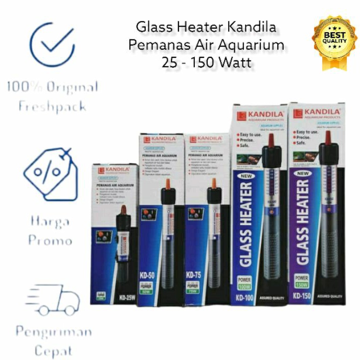 PEMANAS AIR AQUARIUM HEATER KACA KANDILA / GLASS HEATER KANDILA