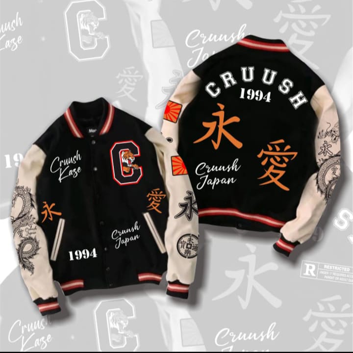 Jaket Bomber Varsity Original Distro - Varsity Jaket Baseball Pria Wanita Size M L XL XXL