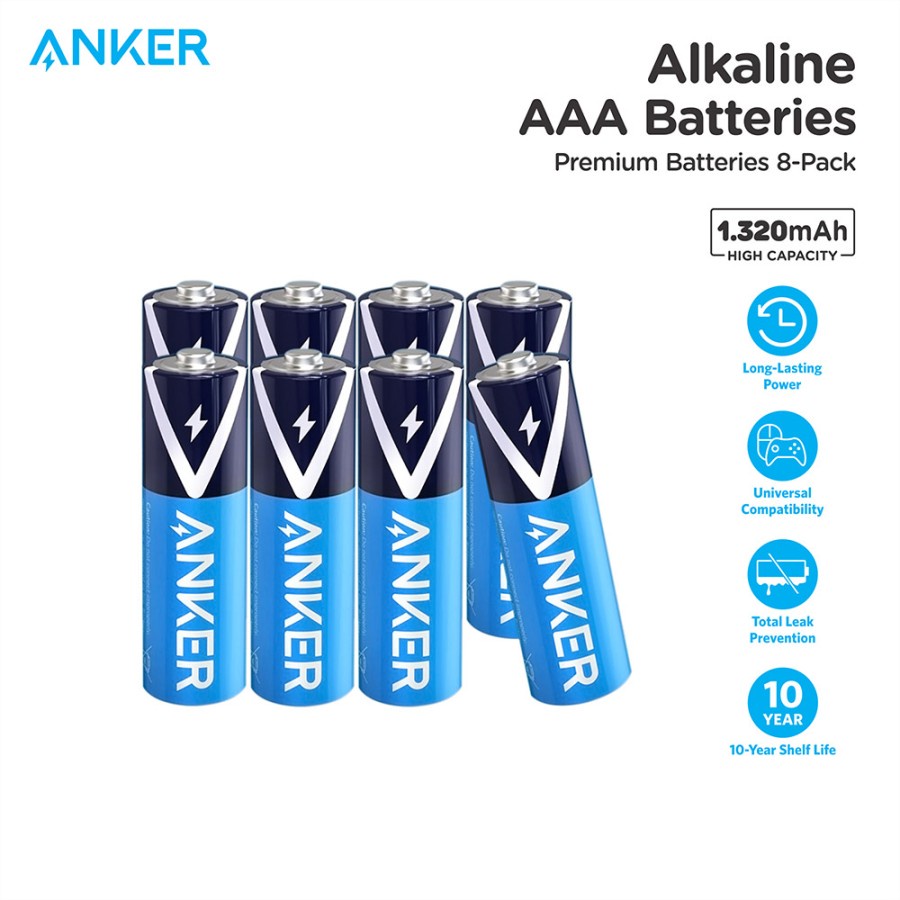 Battery Anker Alkaline AAA NoRechargeable B1820-Alkaline AAA Batteries