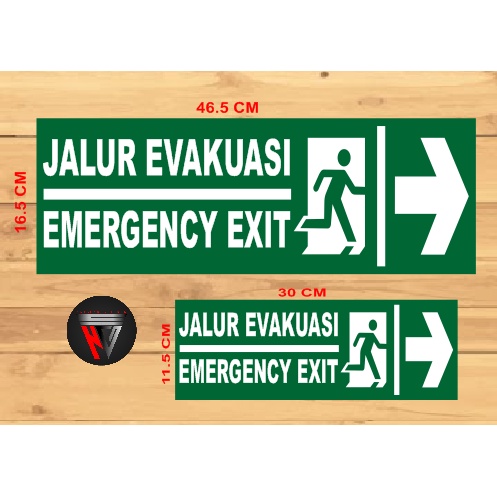 STIKER JALUR EVAKUASI EXIT