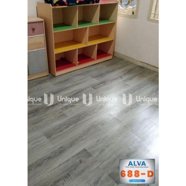 Karpet Vinyl Lantai Motif Kayu / Vinyl Alva Meteran Untuk Lantai - Harga Per M2