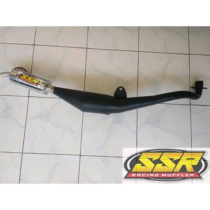 knalpot f1zr standar racing plat karat hitam