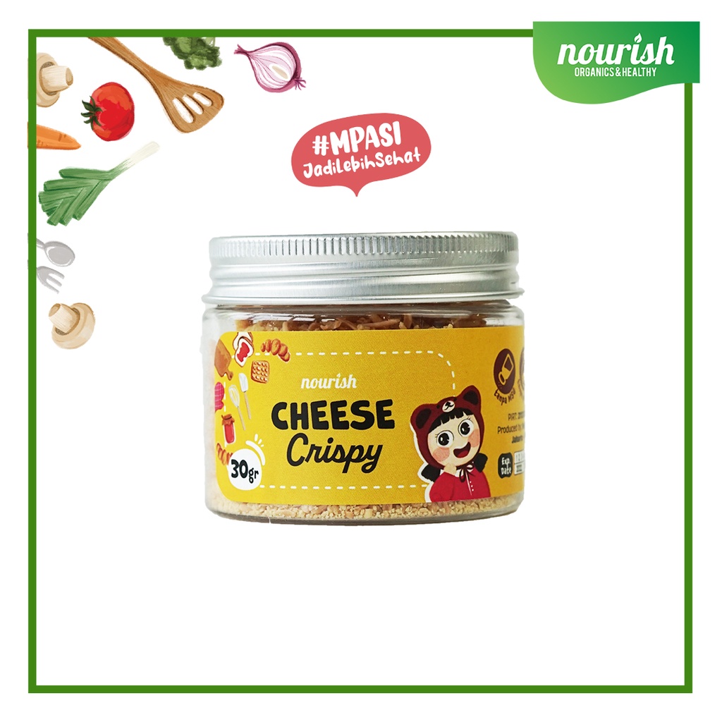 Nourish Keju Tabur Crispy Cheese / Cheese Onion Powder / Bumbu MPASI / Bubuk Keju Krispi