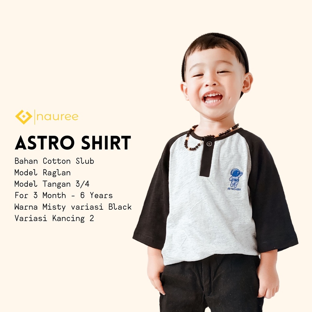 Nauree - Kaos Polo Anak Laki Astro Bahan Cotton Slub Murah