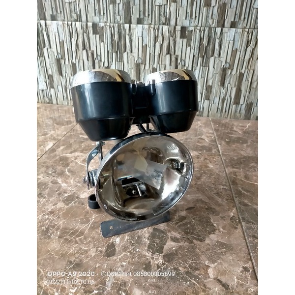 PAKET MURAH BREKET DUDUKAN LAMPU DEPAN MODEL NINJA PNP SHOCK  RX KING SET KUPINGAN ORIGINAL THAILAND