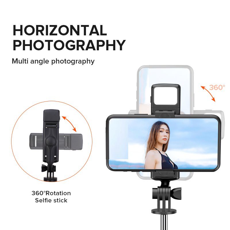 SAIIASTORE Tongsis-Tripod-remot-selfie 4in 1 stick dengan lampu LED paket paket lengkap, banyak fungsi