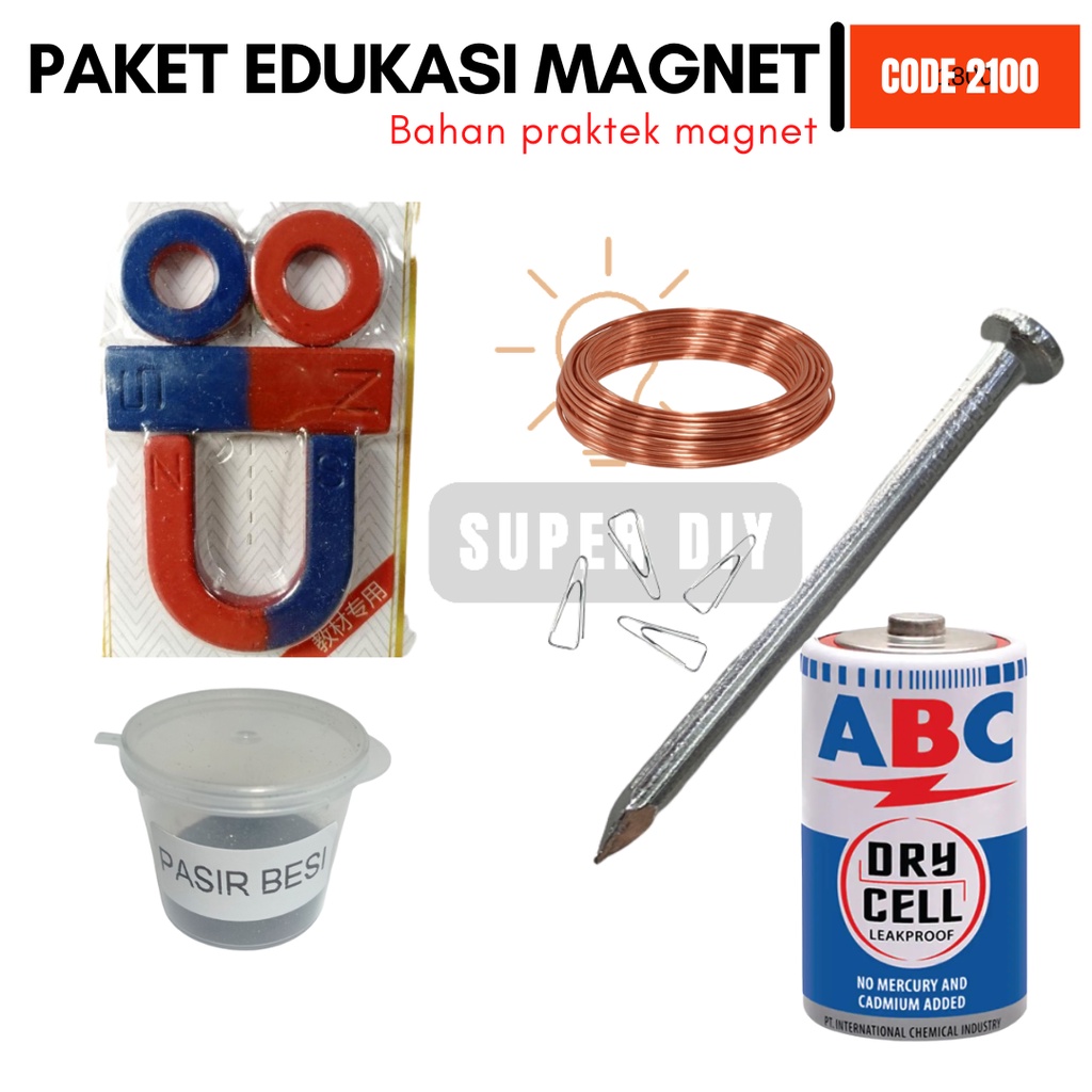 PAKET PRAKTEK MAGNET /EDUKASI MAGNET / ELEWKTROMAGNETIK / MAGNET IUO