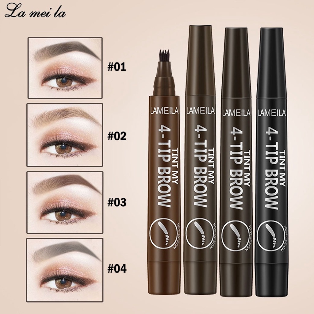 [ LM 784 ] Lameila Eyebrow Waterproof Natural Eyebrow Pen Four-Claw Eye Brow Tint Fork Tip Long Lasting