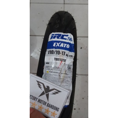 Ban Luar Tubelees IRC 110/70-17 excato untuk Cbr Cb R15 Vixion Byson Verza Megapro Mono Cbr 150 R