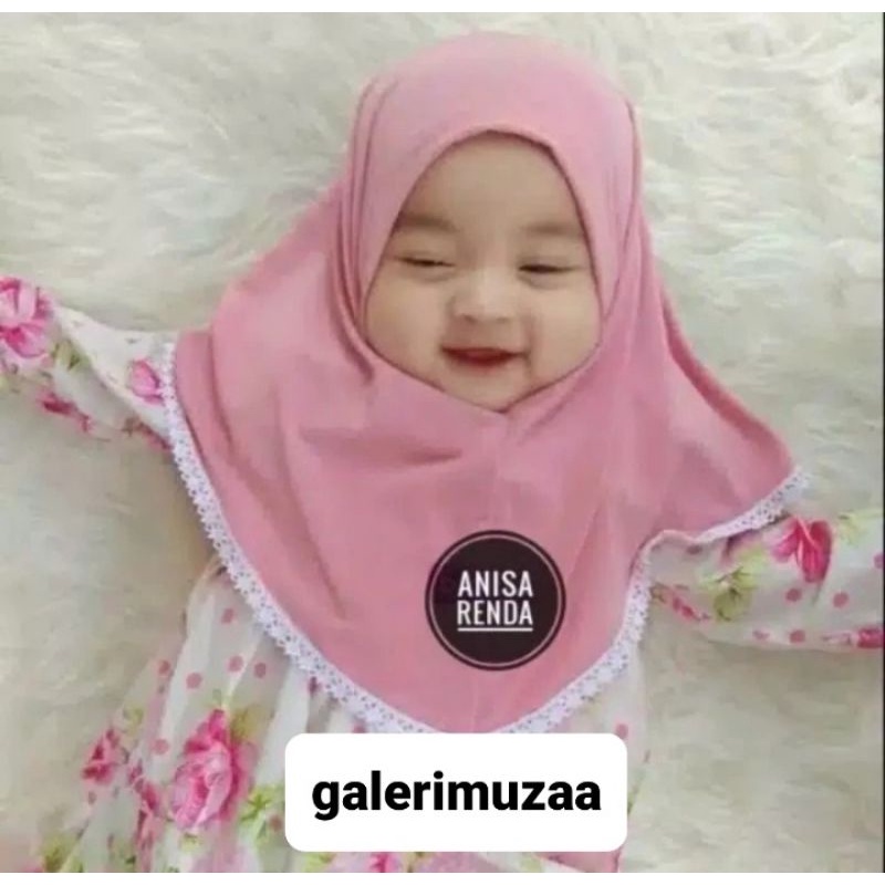 Jilbab Anisa Renda Anak 0 - 2 thn All Size Premium