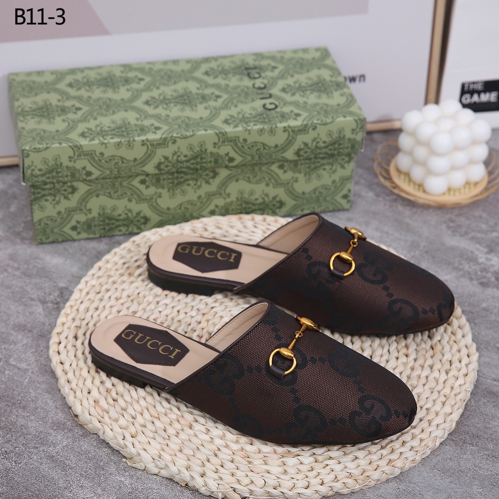GC  GG Canvas Flat Mules B11-3