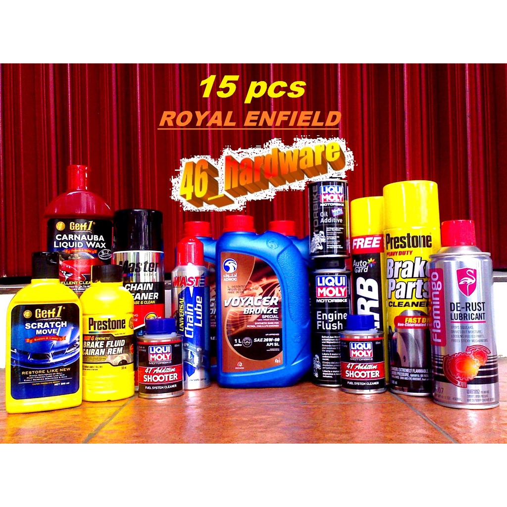 ADNOC VOYAGER BRONZE 20W50 CHAIN MOS2 CARNAUBA PRESTONE ROYAL ENFIELD - 46_hardware