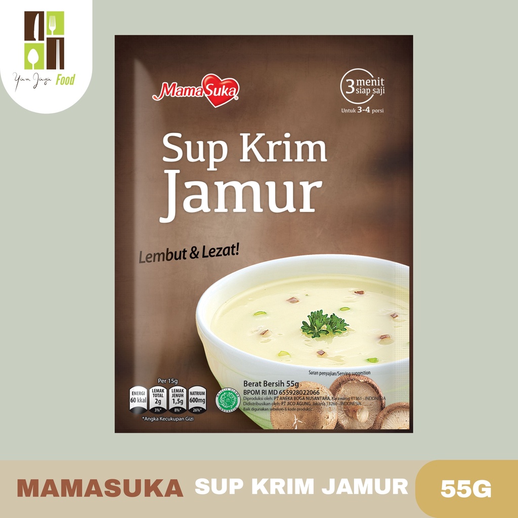 Mamasuka Sup Krim 55g [Sayur&amp;Bawang/Jamur/Jagung/Ayam/Daging Sapi]