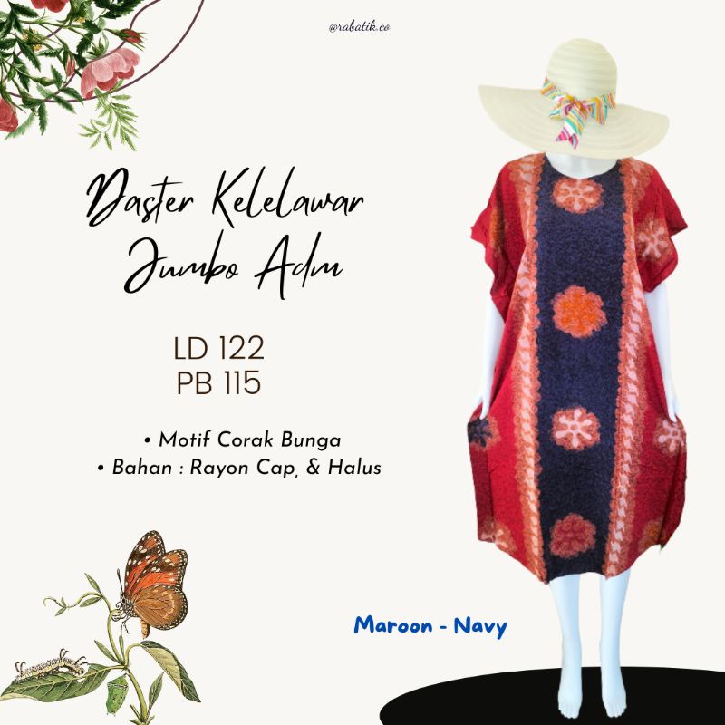 DASTER BATIK JUMBO ADM LENGAN PENDEK