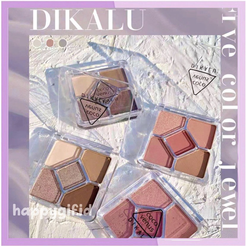 DIKALU  Korean Eyeshadow Pallete Matte Palet Waterproof 5 Warna XX077