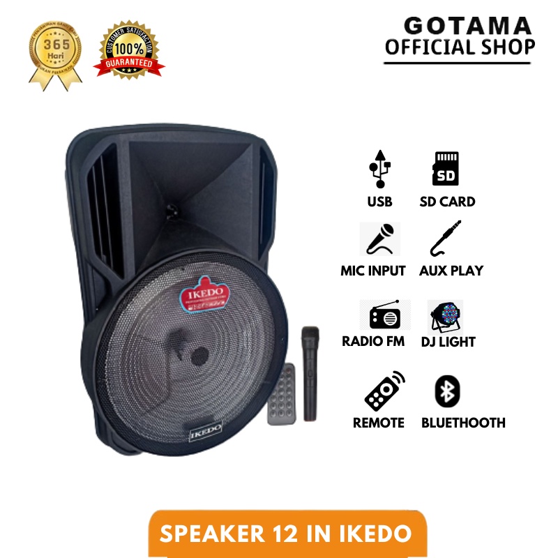 Speaker Portable Bluetooth ExtraBass 12 Inch