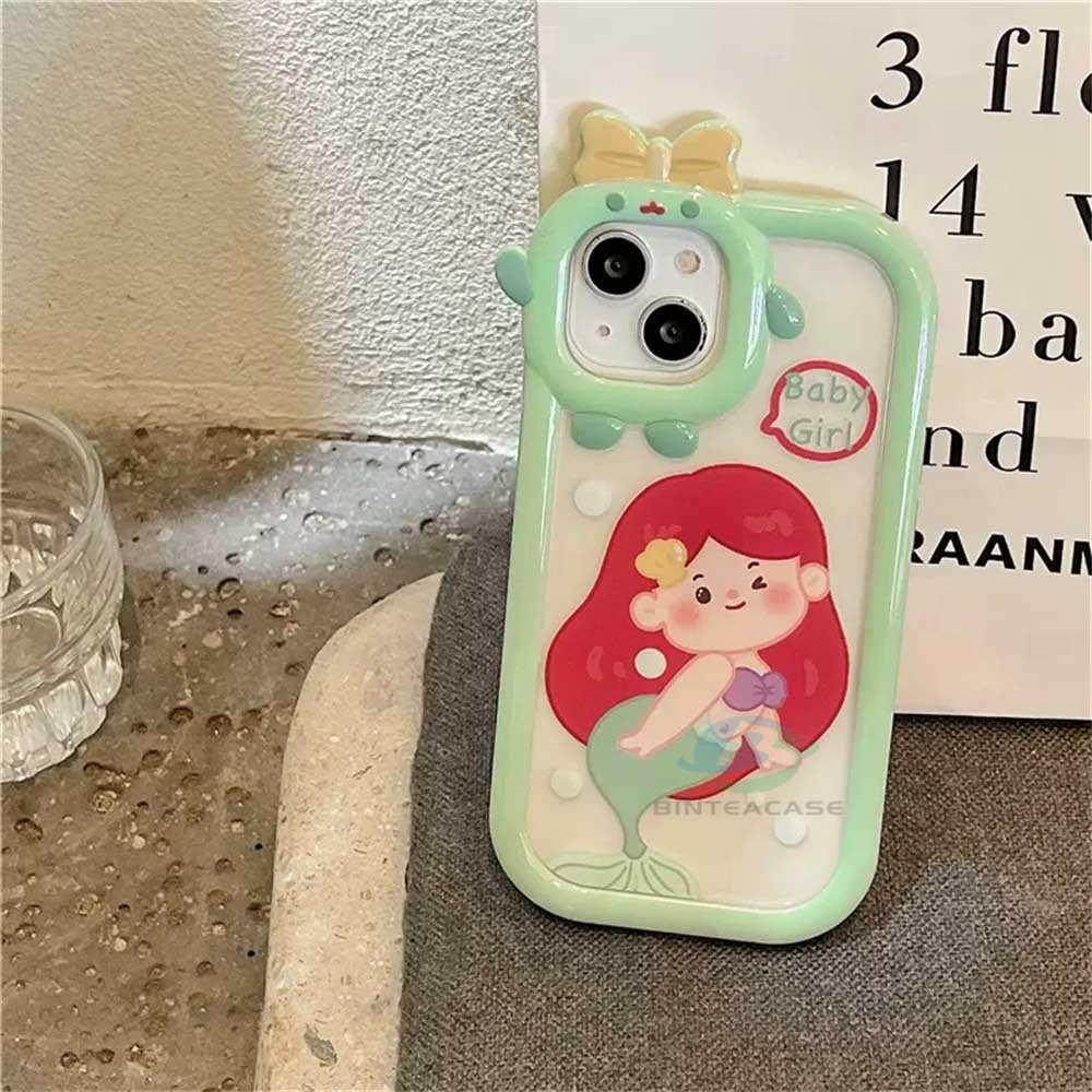 Realme 10 C55 C30 C31 C33 C35 C21Y C25Y RealmeC11 C25 C17 C15 C12 C3 C2 7i 5 5i 6i Kartun Princess Monster Kecil Frame Lensa Phone Case Binteacase