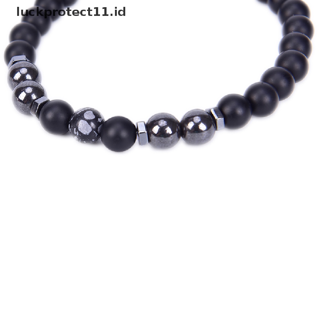 Gelang Kaki Manik-Manik Batu Hematite Magnetik Untuk Kesehatan