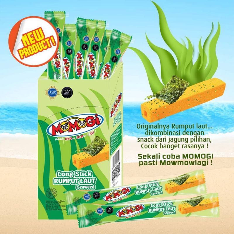 Momogi Seaweed Long Stick Snack Rasa Rumput Laut