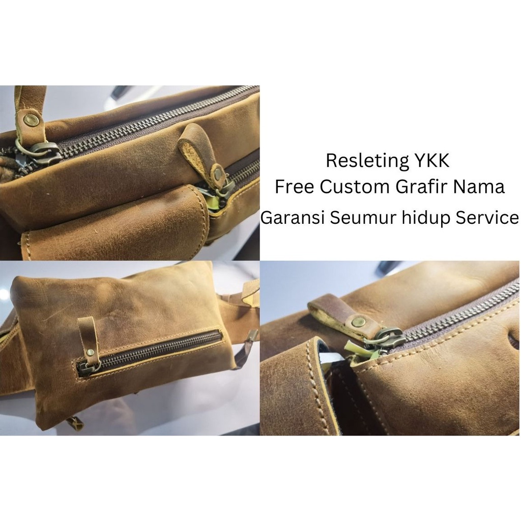 Tas Kulit Asli Bulls Captain Original