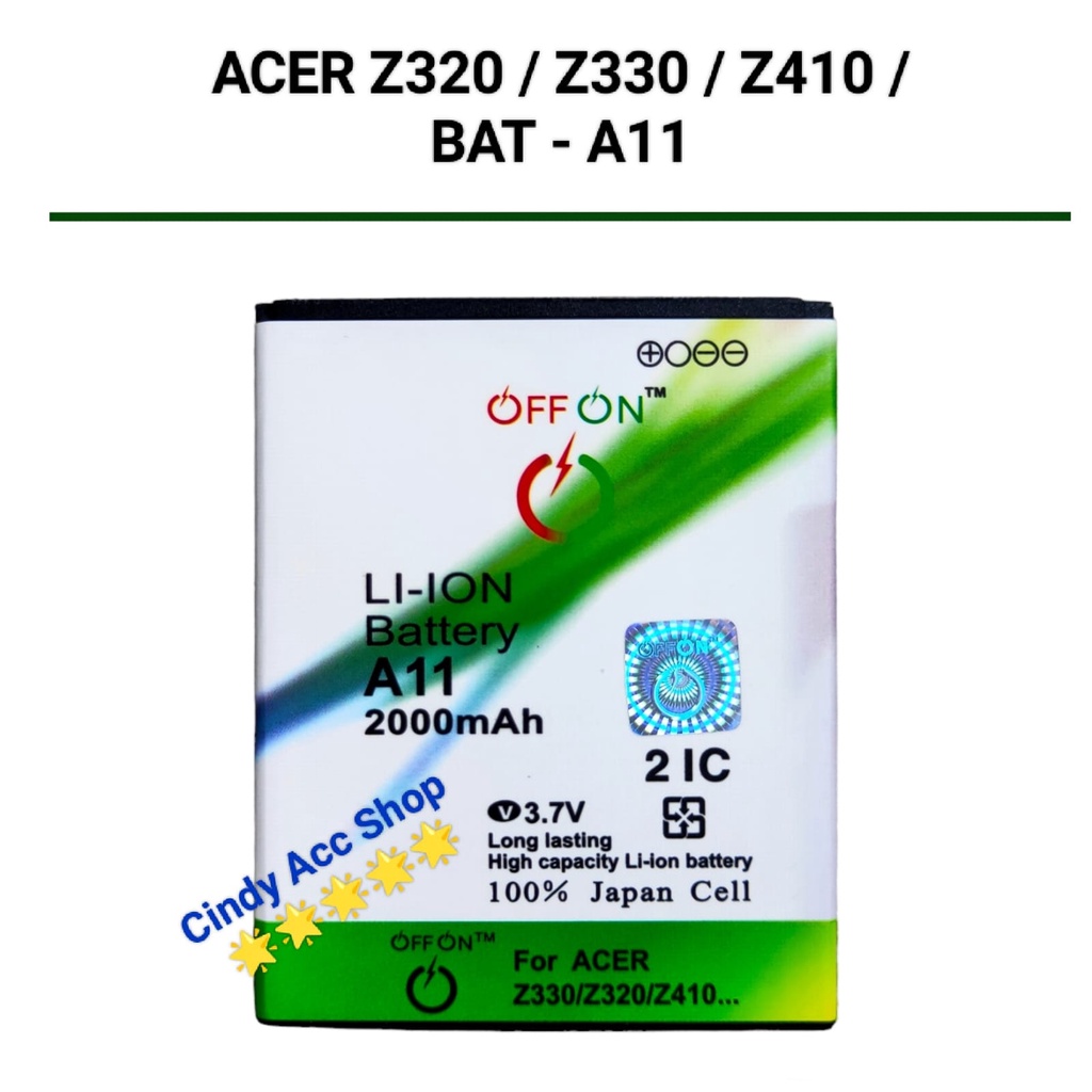 Baterai Acer Liquid Z410 Z330 Z320 BAT-A11 Battery Batre Double IC