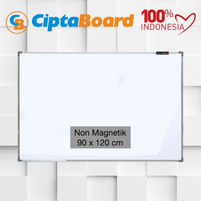 

Whiteboard / Papan tulis / Papan board / Mading / Whiteboard gantung Non magnet 90 x 120 cm