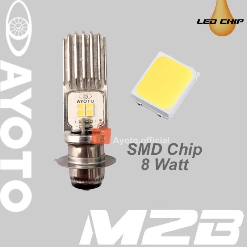 AYOTO LAMPU LED motor AYOTO M2B H6 AC &amp; DC motor matic / bebek