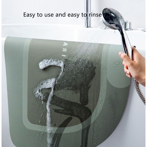 Keset Diatomite Bundar / Keset Kaki Anti Bau Nyerap Air Anti Bakteri / Keset Batu Kamar Mandi 3160