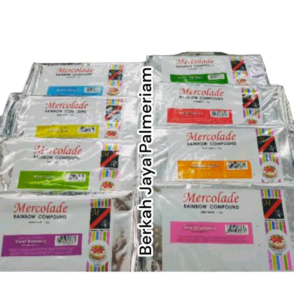 

Mercolade Rainbow Compound/cokelat batang/coklat blok warna warni 1kg