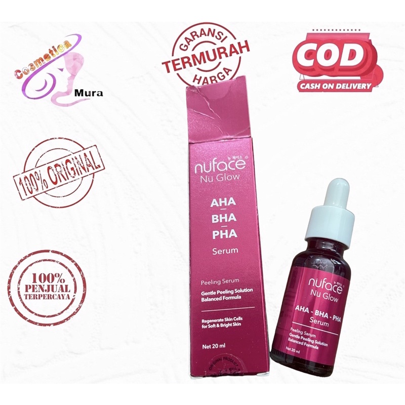 nu face nu glow aha bha pha peeling serum 20 ml - peeling serum nufaceglow