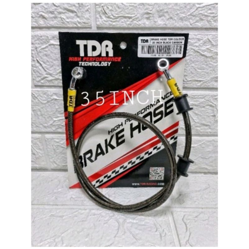 KABEL REM DEPAN/SELANG REM DEPAN 35 INCH(89CM) ( 60cm)CARBON HITAM ORIGINAL TDR RACING 100%