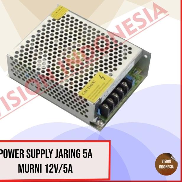 POWER SUPPLY JARING 5A MURNI 12V/5A 100% MURNI - BESAR