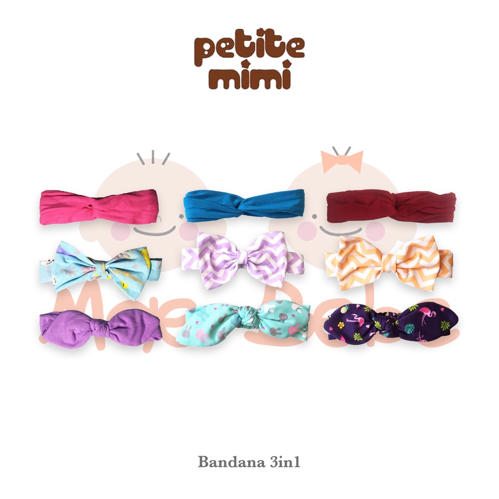 ♥BabyYank♥ Petite Mimi Baby Headband Bandana Bando Ikat Bayi Isi 3