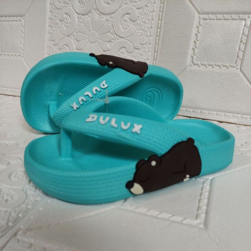 sandal jepit anak perempuan karakter bebek/panda size 24-29-7