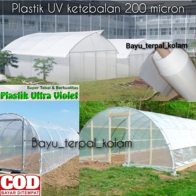 PLASTIK UV 4meter X 5meter SUDAH DIJAIT+DIKASIH RING KUALITAS TERJAMIN BAGUS