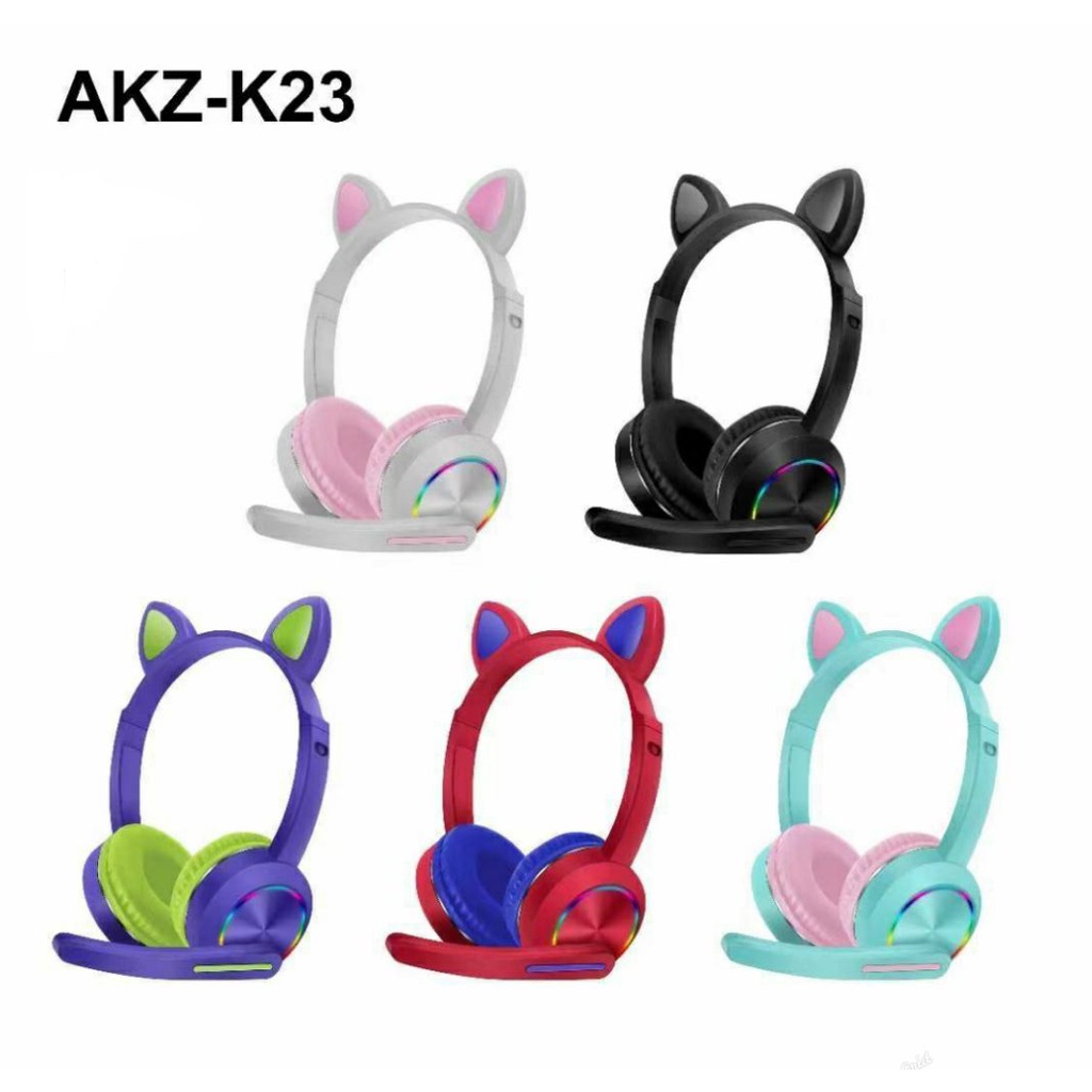 HEADPHONE GAMING/BANDO BLUETOOTH WIRELESS MICROPHONE CAT AKZ-K23