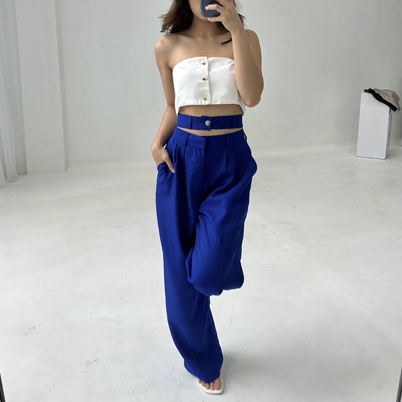 LIZ TUBE TOP - POSHA Crop Top Kemben Square Atasan Summer Tube Top Murah Stretch