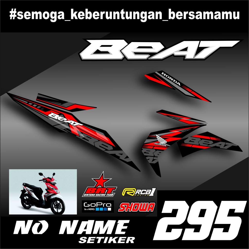 Striping stiker setiker Motor Beat esp (295) 2016 2017 2018 2019 / Fi New Esp Iss Variasi Honda 002