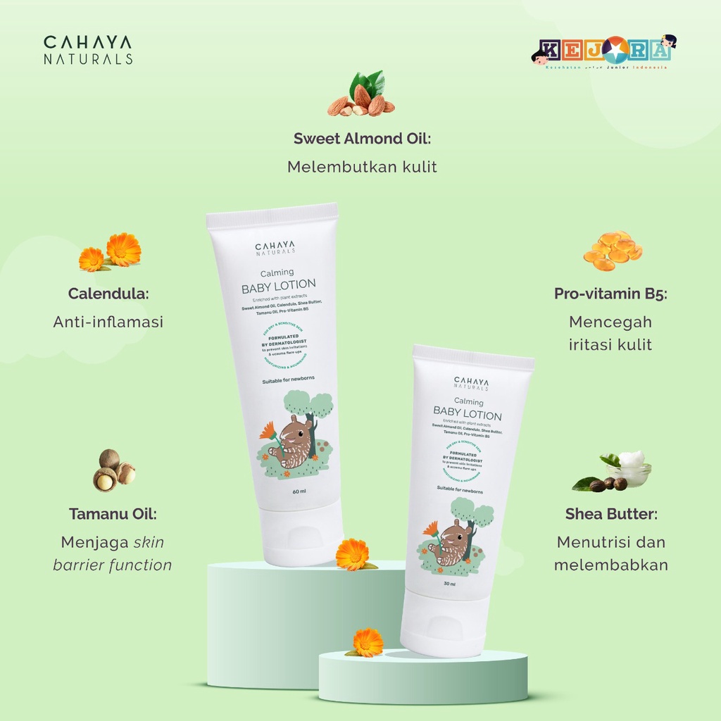 [PROMO BUY 500K FREE 1] Cahaya Naturals Calming Baby Lotion Sensitive Skin Lotion Bayi 60ml