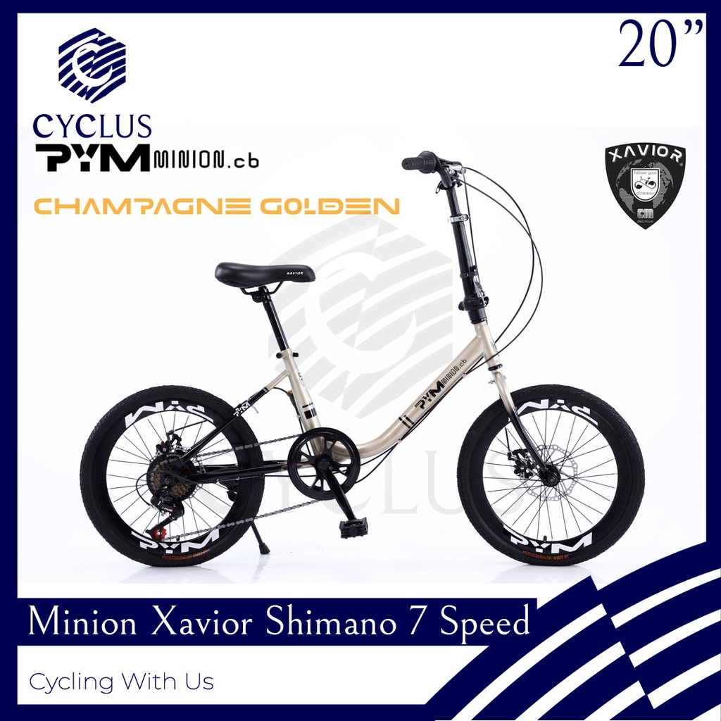Sepeda Minion Bike Xavior Pym 7 Speed Shimano 20 Inch Anak Dewasa
